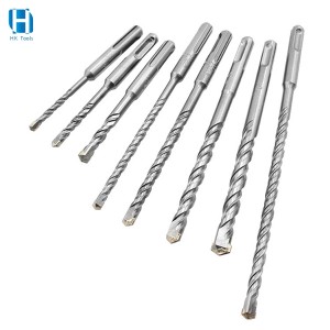 SDS PLUS Hammer Drill Bits 8PCS For Concrete Wall Penetration Alloy