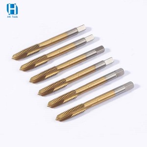 M8 HSS Titanium Coated Spiral Pointed Machine Taps Threading Tools For CNC Machine