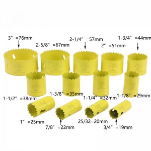 19PCS Bi-metal Hole Saw Cutter Kit 19-76mm Woodworking Hole Opener For PVC Board Gypsum Board