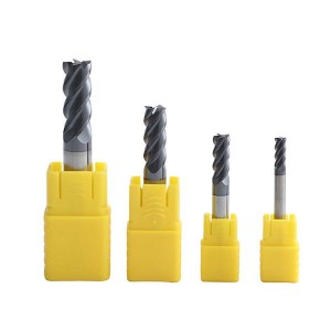 HRC60 Solid Tungsten Carbide Square End Mill 4 Flutes Miling Cutter For CNC Router Machine Cutting Tools