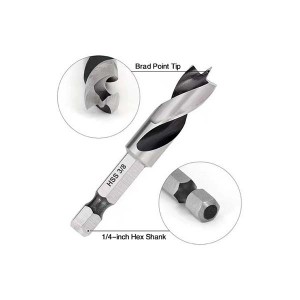 HSS4241 1/4″Quick Change Hex Shank Brad Point Drill Bit Stubby Drill Bit Set For Reamer Woodworking