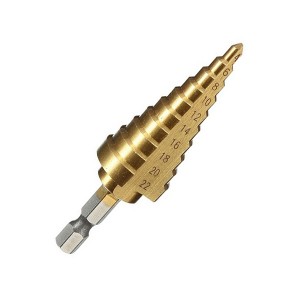 4-22mm HSS Titanium Coated Step Drill Bit Drilling Power Tools For Metal High Speed Steel Wood Hole Cutter Step Cone Drill