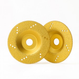100mm Vacuum Brazed Abrasive Diamond Cup Cutting Grinding Wheel Disc for Quartz Marble Granite Tile