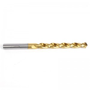 HSS6542 Titanium Coated Twist Drill bits Straight Shank For Stainless Steel DIN338