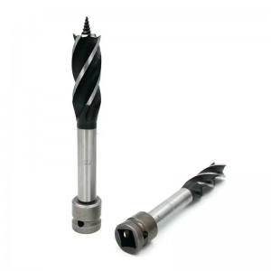 1/2 Quick Change Shank 4 Flute Auger Wood Drill Bit Special For Electric Wrench