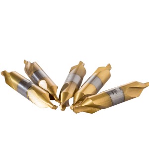 A1-A6 Wholesale Titanium Coated High Speed Steel Centre Drill A type Spiral Fluted