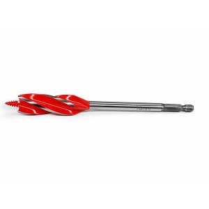 4 Cutter Wood Auger Drill Bit Fast Cut Carpenter 10-35mm 1/4” Hex Shank