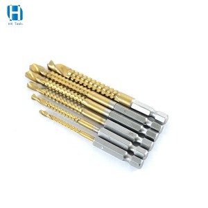 HSS Hexagonal Shank Woodworking Sawtooth Drill Bit For Wooden Board Reaming Slotting