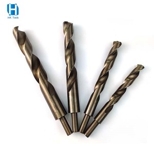 HSS6542 Amber Surface Reduced Shank Twist Drill Bit For Metal Drilling
