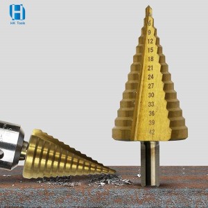 HSS4241 Straight Flute 4-42mm Step Drill Bit For Electric Hand Drill