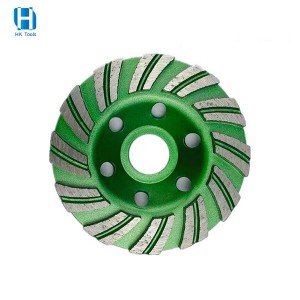 100mm Turbo Diamond Segment Grinding Cup Wheel For Marble Tile Concrete