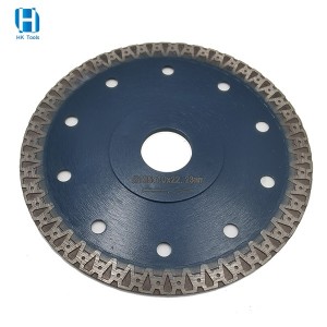 5″ 125mm Hot Press Mesh Turbo Diamond Saw Blade Reinforced Substrate For Granite Marble