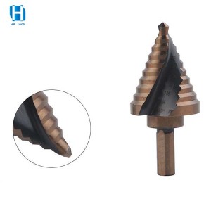 1/4″-1-3/8″ HSS Spiral Flute Step Drill Bit For Wood Metal Copper Drilling