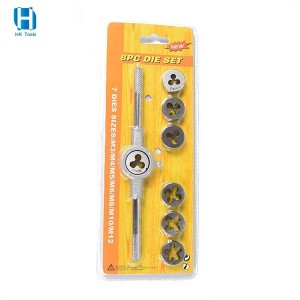 Customized 8PCS M3~M12 Hand Tapping Die Set Screw Taps Dies Wrench Tap Die Capstan Set Die Set