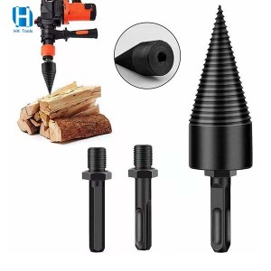 High Quality 32mm Firewood Splitter Drill Bit Wood Splitting Cone Reamer Punch Driver Bits For Woodworking