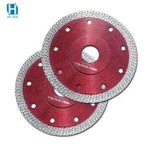 Hot Press K Teeth Turbo Mesh Tile Circular Diamond Saw Blade For Porcelain Tile Cutting