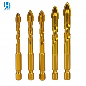 6mm 8mm 10mm 12mm Cross Head Ceramic Drill Bit Set Glass Drill Bit Tiles Drill Bit For Glass