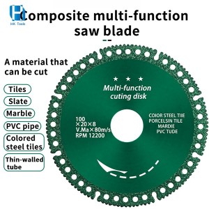 New Composite Multifunctional 4 Inch Ultra-Thin Diamond Cutting Saw Blade For Angle Grinder