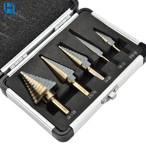 5PCS HSS Inch Step Drill bits Set For Metal Drilling