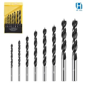 Wholesale Brad Point Drill Bits Set 3-10mm Round Shank For Woodwork Drilling