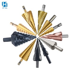HSS4241/6542 Hexagonal Shank Straight Spiral Fluted Step Drill Bits For Reamering