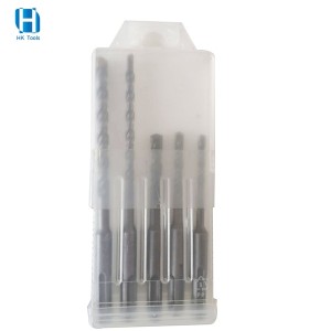 5PCS Plactic Box Drill Bit Set SDS Plus Hammer Drill Bit Cemented Carbide