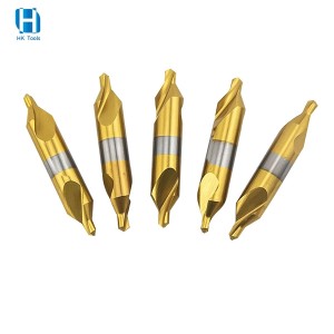 Fully Ground HSS Center Drill Bits Titanium Coated DIN333 For Metal Drilling