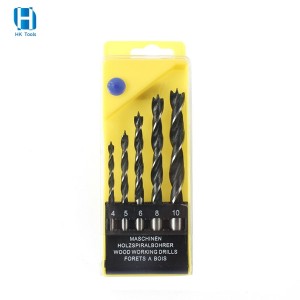 5PCS Wood Brad Point Drill Bit Set 4-10mm For Carpenter Woodworking