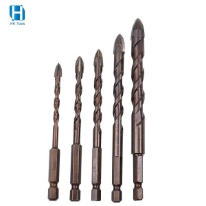 4-12MM Cross Hex Shank Tile Drill Bits For Glass Ceramic Concrete Hole Opener