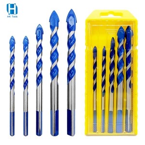 Multi-function Masonry Drill bits Triangle Shank 5PCS For Ceramic Glass