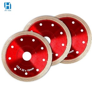 125*22.23*10mm Mesh Turbo Diamond Saw Blade Circular Cutting Disc For Ceramic