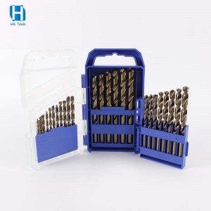 29PCS Inch Sizes HSS-Co Twist Drill Bits Set With Metal Box For Stainless Steel