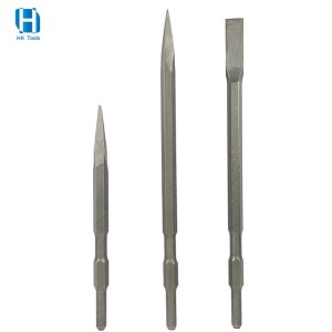 40Cr Hex Shank Hammer Flat And Point Chisels 17mm For Concrete And Stone