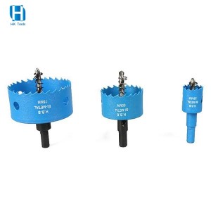 M42 Bimetallic Hole Opener Blue Coated Hole Saw For Gypsum Woodworking