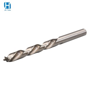 HSS Fully Ground Brad Point Drill Bit For Wood Cutting