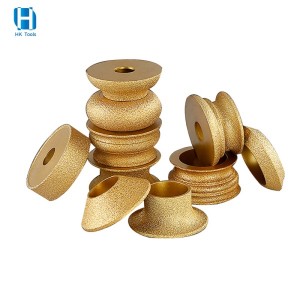 Vacuum Brazed Marble Granite Stone Ceramic Diamond Abrasive Grinding Profile Wheel For Angle Grinder