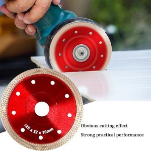 125*22.23*10mm Mesh Turbo Diamond Saw Blade Circular Cutting Disc For Ceramic