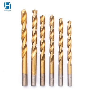 1-10mm HSS Straight Shank Drill Bit Titanium Coated For Metal Drilling