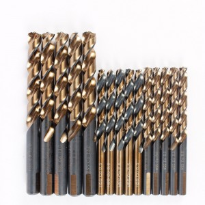 Factory Supply Three-Flat Shank HSS Co Twist Drill Bit Black&Yellow Finish For Metal Drilling