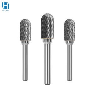 Cylindrical Ball Head Rotary Burr Cutter Tungsten Carbide Burr Bit For Metal Grinding Engraving