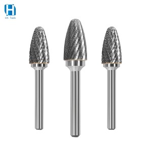 Curved Round Head Rotary Burr Cutter Tungsten Carbide Burr Bit For Metal Grinding