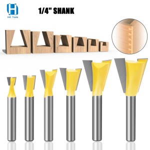 Dovetail Router Bit 1/4 Inch Shank Wood Milling Cutter Tipped CNC Automatic Router Bit