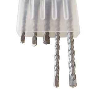 5PCS Plactic Box Drill Bit Set SDS Plus Hammer Drill Bit Cemented Carbide