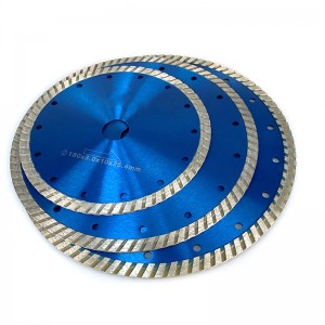 Hot Pressed Diamond Saw Blade Turbo Rim 180mm For Granite Marble