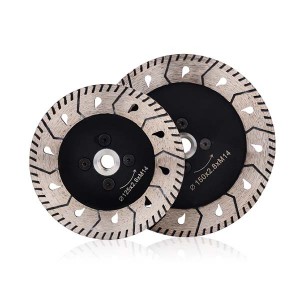 125/150mm Granite Turbo Diamond Saw Blade 2-in-1 Design M14 or 5/8″-11 For Marble Concrete