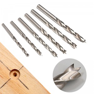 HSS Fully Ground Brad Point Drill Bit For Wood Cutting