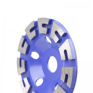 Factory 5” 125mm Diamond Grinding Cup Wheel With Heterotype Tooth For Concrete Stone Granite