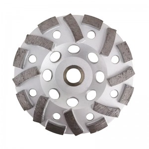 HKTools Customized Angle Grinder Arrow Segment Concrete Diamond Cup Grinding Wheel For Granite Marble
