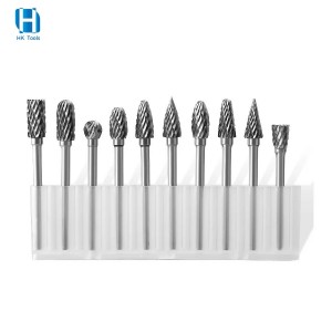 Pack Of 10 3*6mm Double Cut Tungsten Carbide Deburring Grinding Bits Rotary File Burr