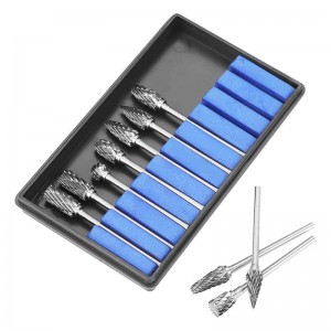 Wholesale 10PCS Tungsten Carbide Rotary Burr File Set 3*6mm Double Cut Carving Burr Bits For DIY Carving